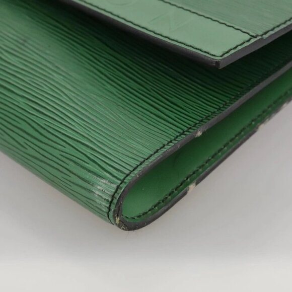 LOUIS VUITTON Epi Document case Clutch Bag Green LV - Picture 9 of 16